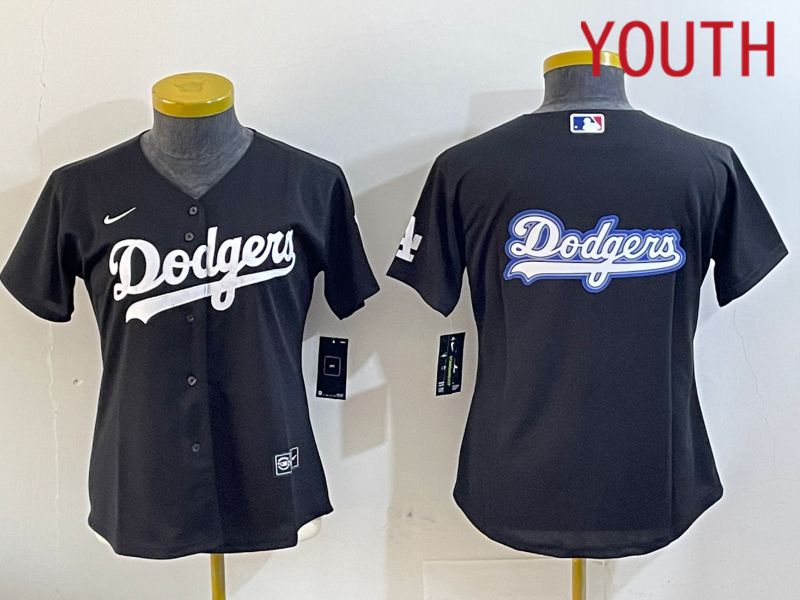 Youth Los Angeles Dodgers Blank Black Game 2024 Nike MLB Jersey style 11214->youth mlb jersey->Youth Jersey